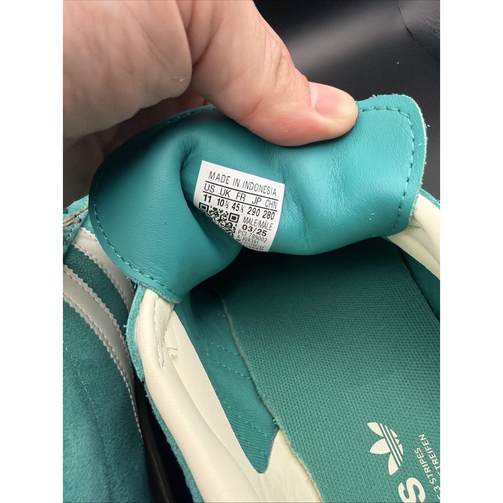 New Adidas Gazelle Indoor Shoes - Pure Teal (JQ8391) - Picture 5 of 9